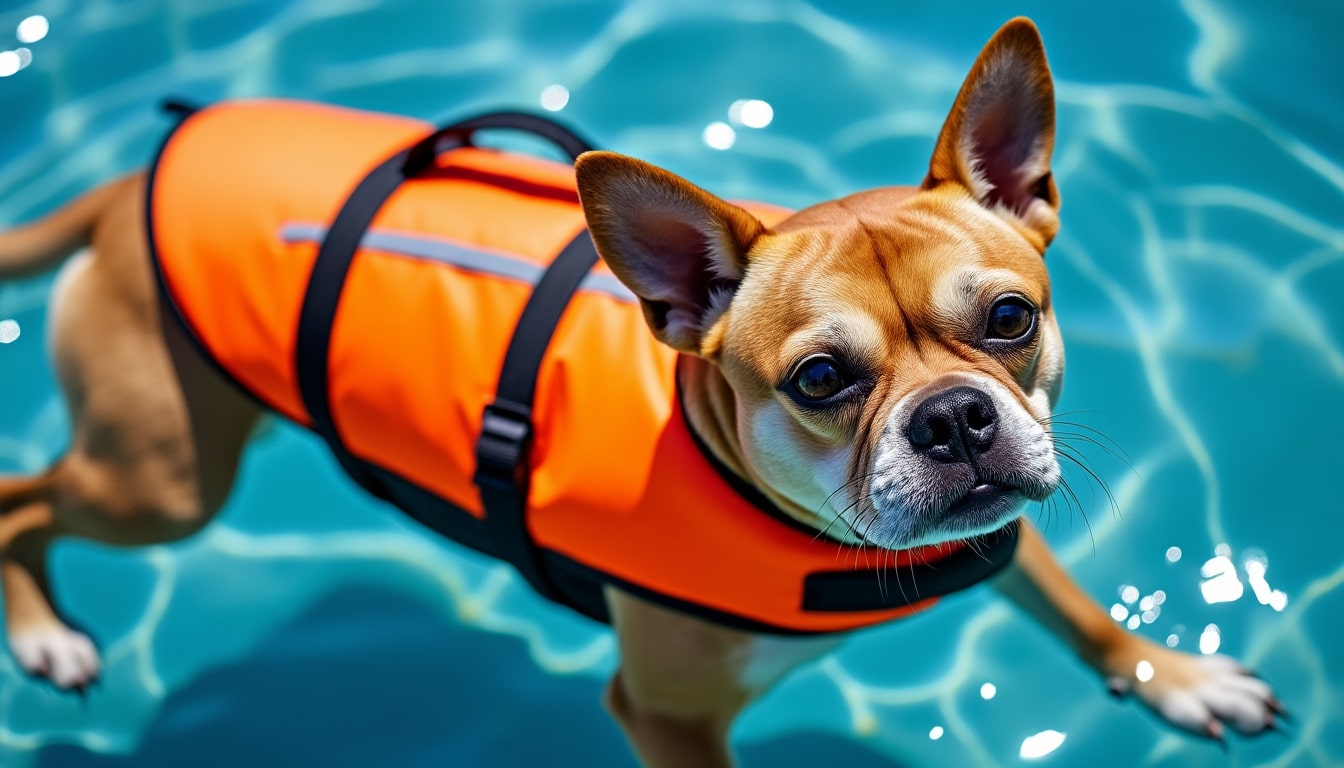 Gilet de sauvetage pour chien : la flottabilité et la poignée