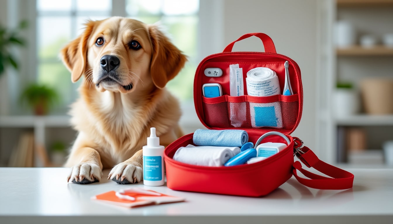 Trousse de premiers secours canine : le contenu utile