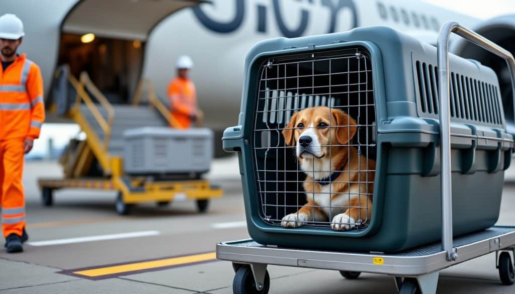 Avion et cage de transport : les normes IATA
