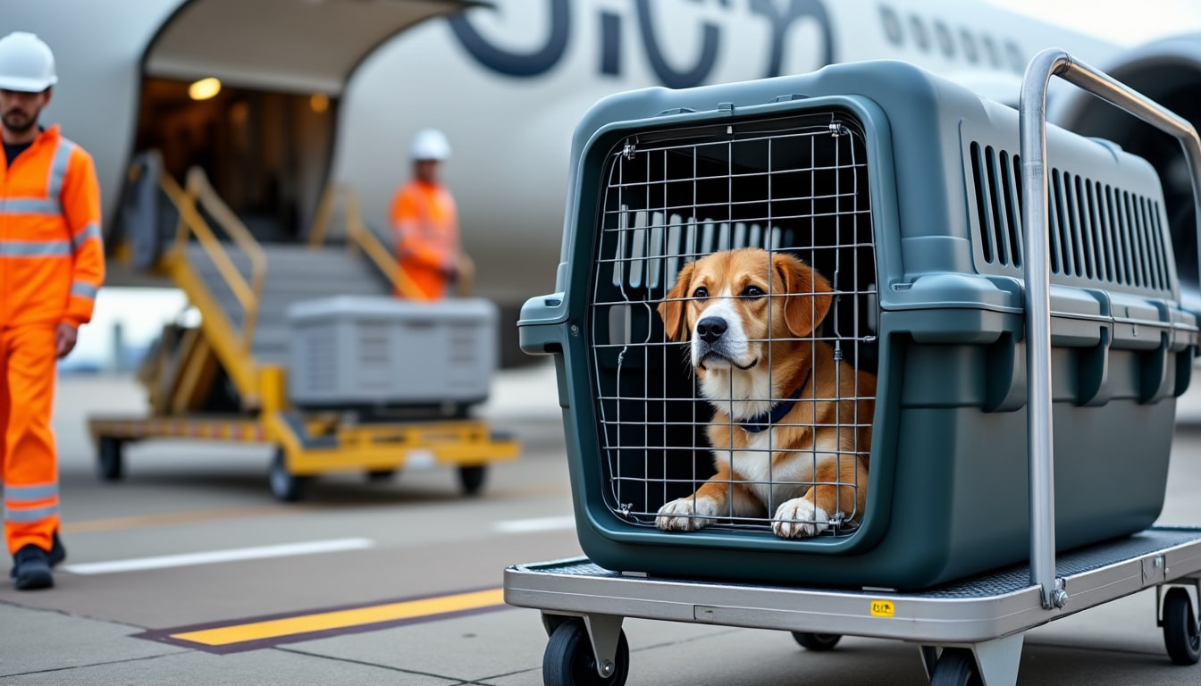 Avion et cage de transport : les normes IATA