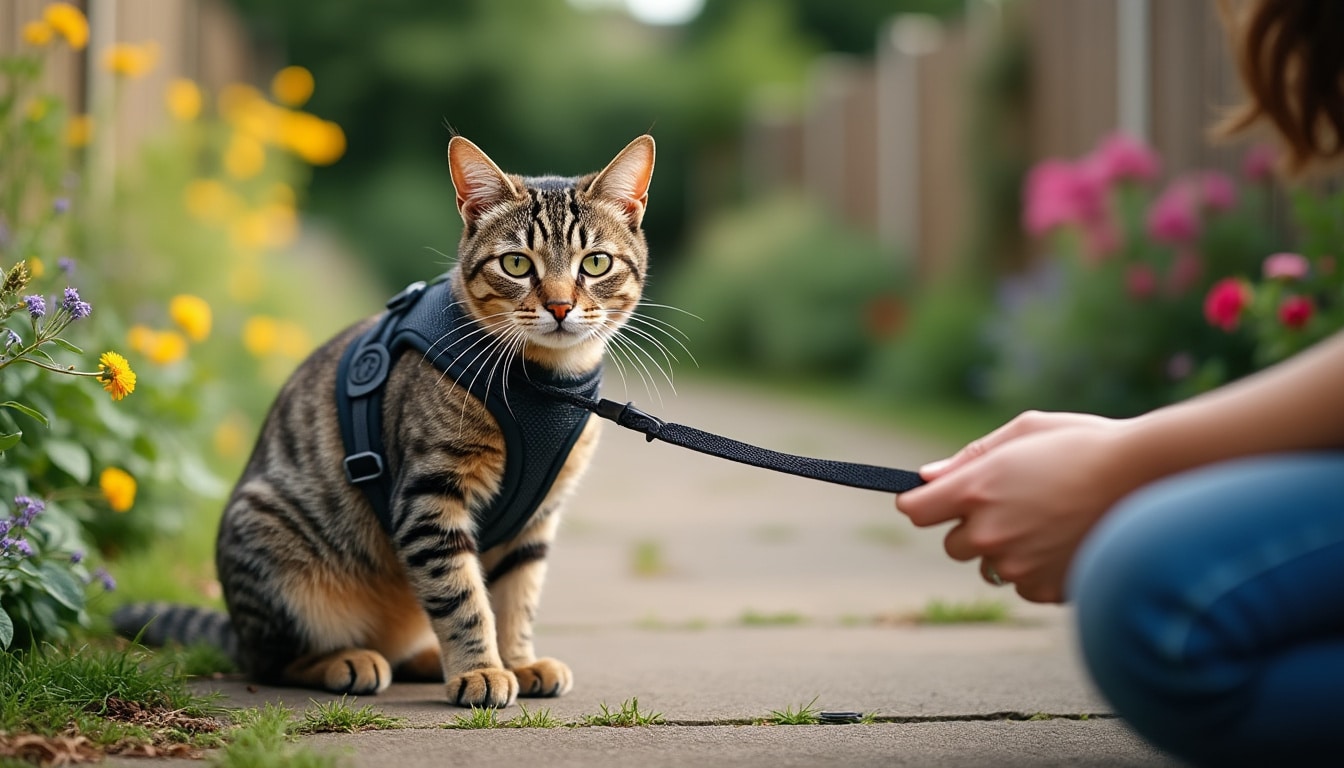 Chat en harnais : est-ce une bonne idée