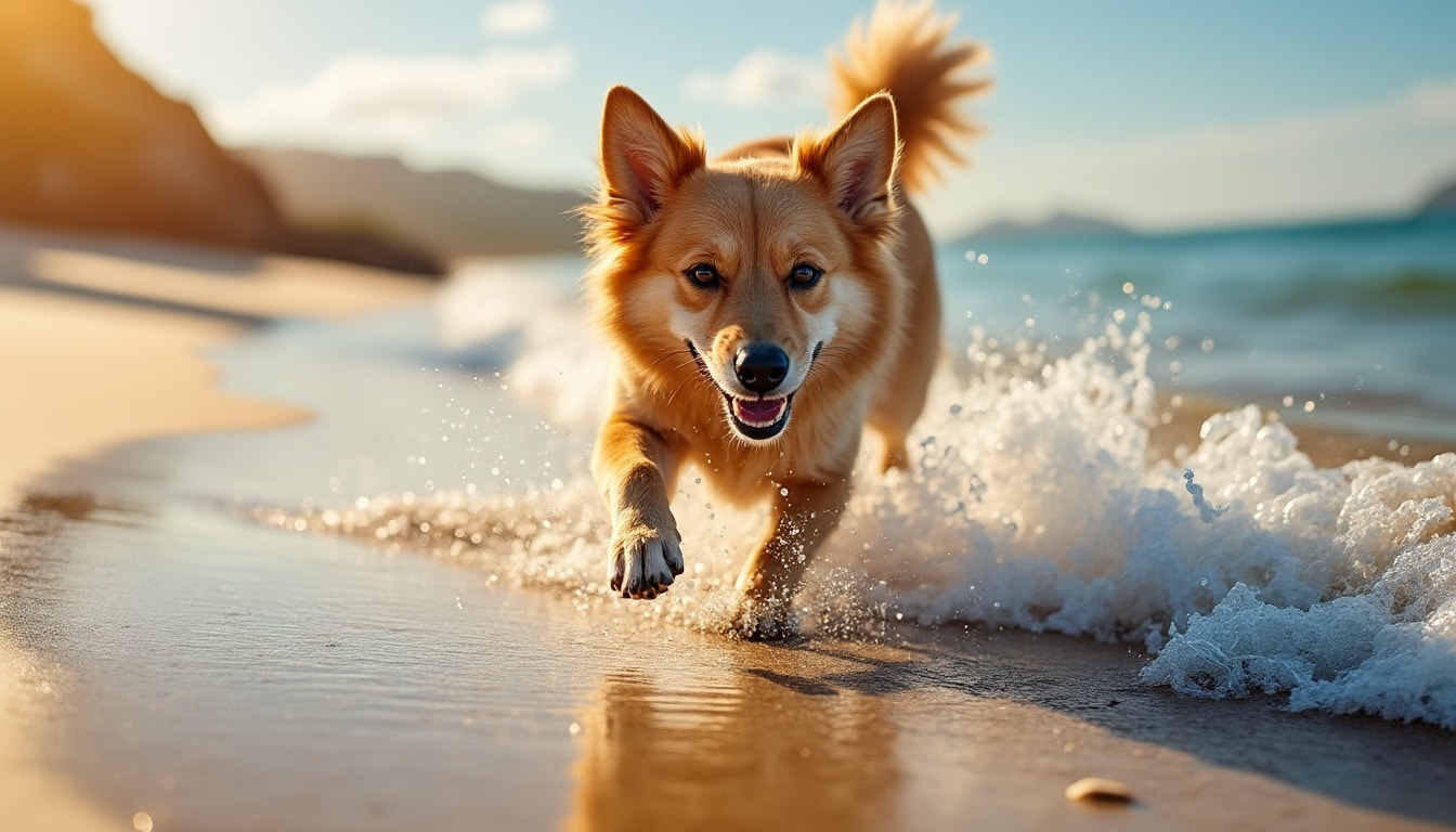 Chien à la plage : sable, sel et soleil
