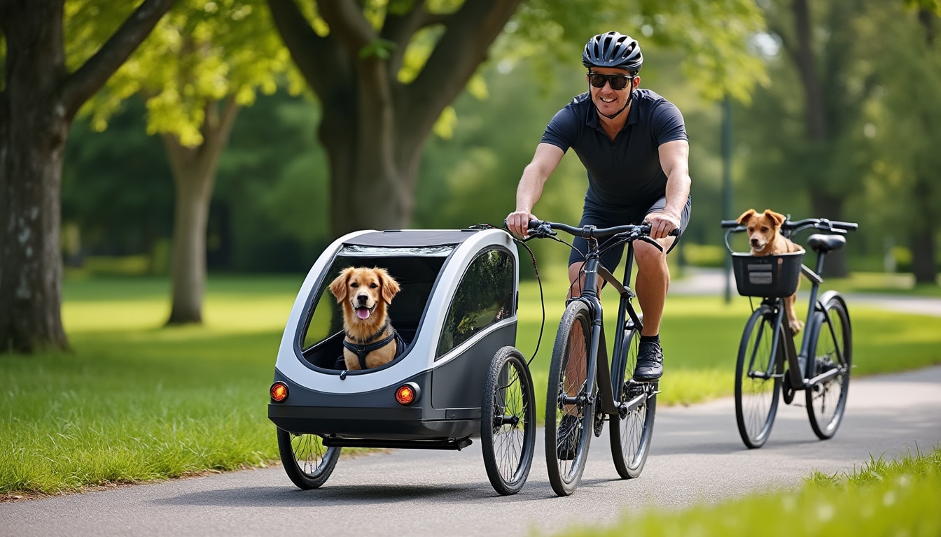 Vélo avec son chien : les dispositifs autorisés